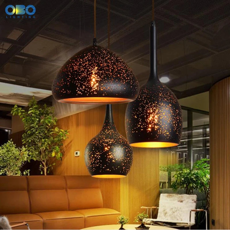 Vintage Pendant Lamp | Black Iron Lampshade | Indoor Lighting | E27 Socket | Brick by Brick