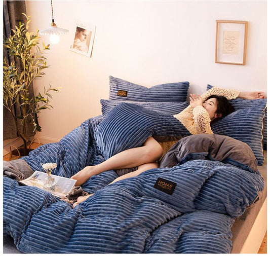 Soft Duvet Bed Sheet | Cozy Winter Bedding | Breathable Polyester Quilt Protector | Brick by Brick
