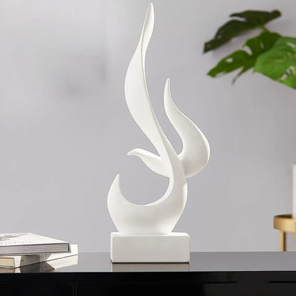 Eternal Ornament Sculpture | Abstract Resin Art | 15.3" Modern Decor
