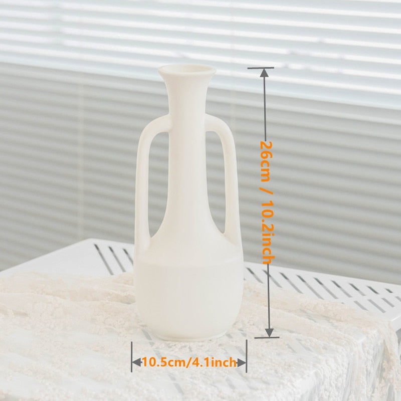Japandi Cream White Vase | Modern Home Decor | Ceramic | Elegant Accent | Brick by Brick