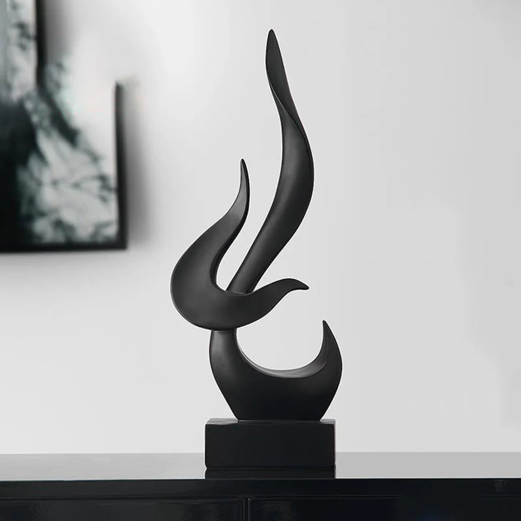 Eternal Ornament Sculpture | Abstract Resin Art | 15.3" Modern Decor