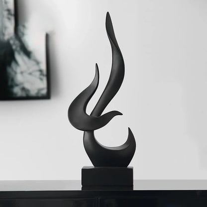 Eternal Ornament Sculpture | Abstract Resin Art | 15.3" Modern Decor