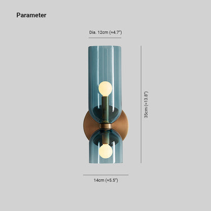 Morandi Double-Head LED Wall Lamp | 13.8 x 5.5 x 4.7 in | Metal & Glass | Dual Shade | Brick by Brick