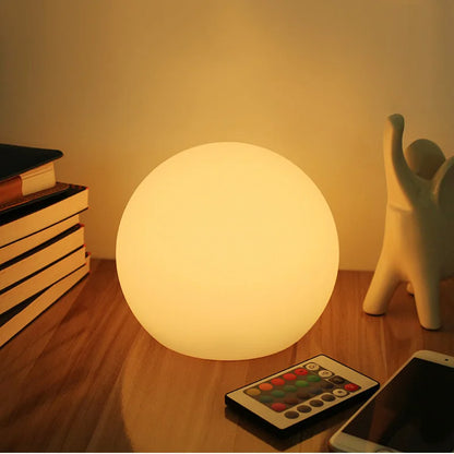 Wireless LED Globe Lamp | 16 Colors & Remote Control | Rechargeable | Mood Light