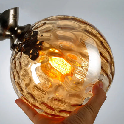 Vintage Glass Pendant Light | Nordic LED Ceiling Lamp | Retro Globe Hanging Fixture | Brick by Brick