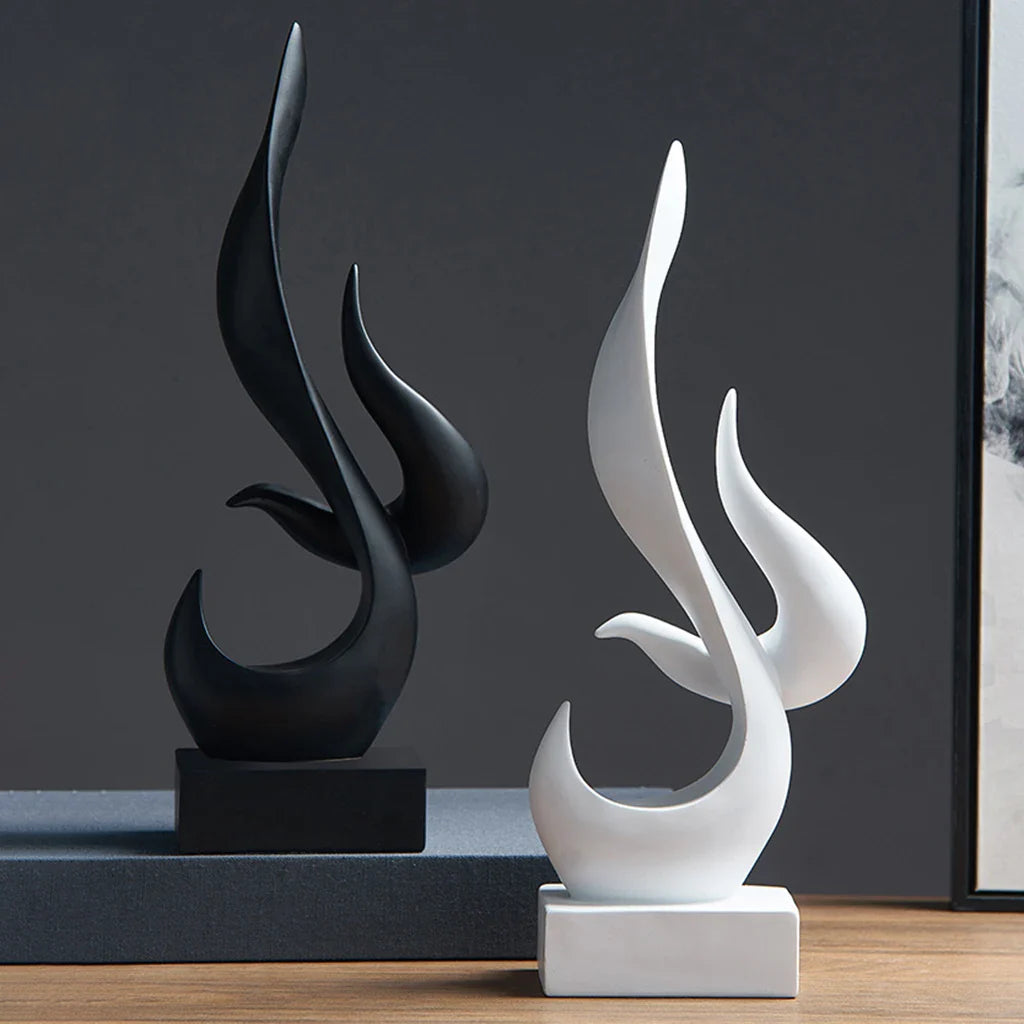 Eternal Ornament Sculpture | Abstract Resin Art | 15.3" Modern Decor