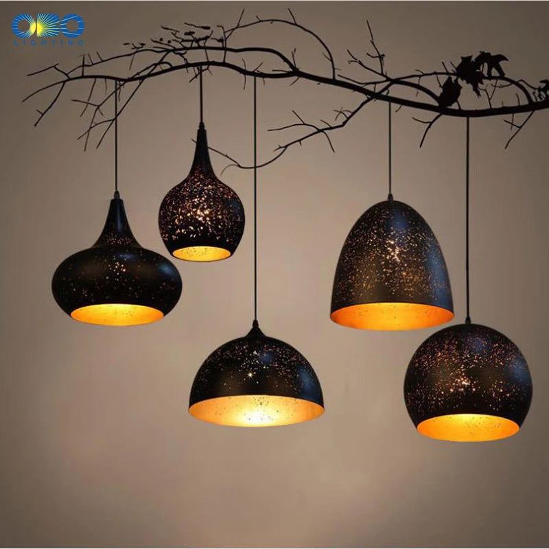Vintage Pendant Lamp | Black Iron Lampshade | Indoor Lighting | E27 Socket | Brick by Brick