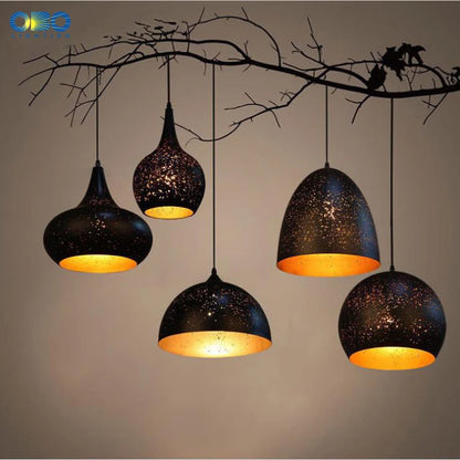Vintage Pendant Lamp | Black Iron Lampshade | Indoor Lighting | E27 Socket | Brick by Brick