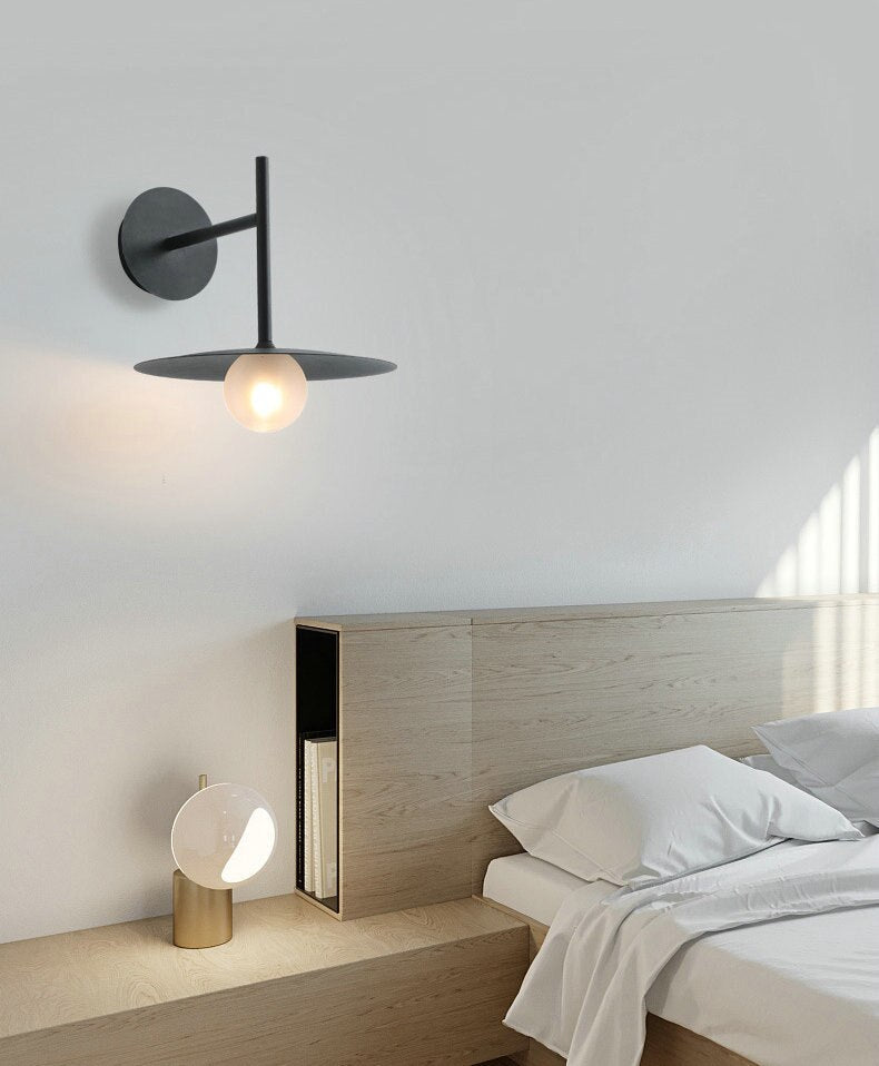 Modern Bedside Wall Light | H10.2 or H31.5 | Iron & Glass | LED Sconce | Bedroom Lighting | Brick by Brick