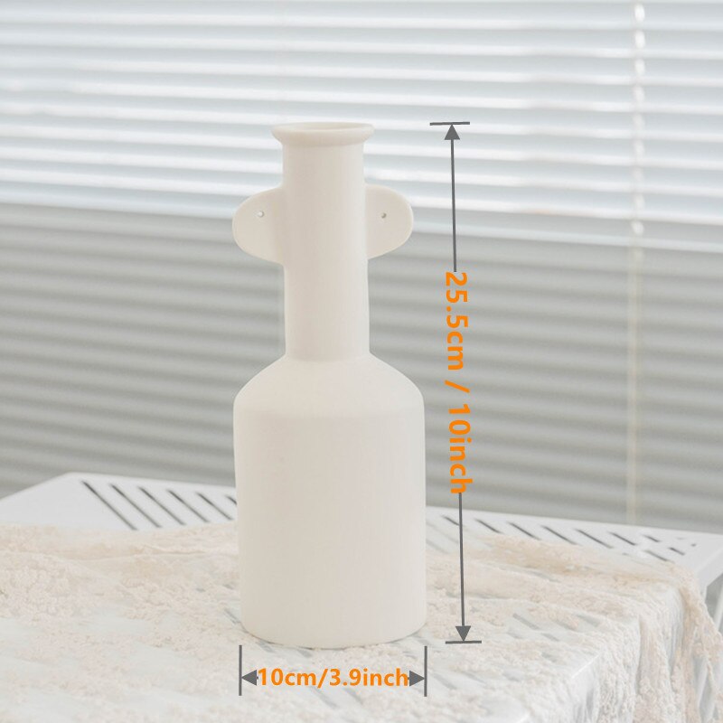 Japandi Cream White Vase | Modern Home Decor | Ceramic | Elegant Accent | Brick by Brick