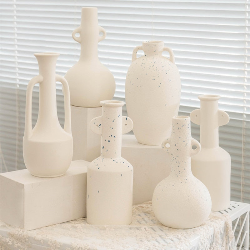 Japandi Cream White Vase | Modern Home Decor | Ceramic | Elegant Accent | Brick by Brick