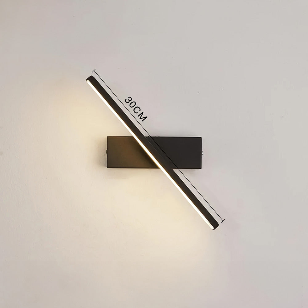 Modern Rotatable LED Wall Light | Black Metal | 12" Pivot Arm | Brick by Brick