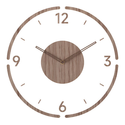Silent Wall Clock | Clear Acrylic Face & Wood Frame | 12" or 14" | Noiseless Quartz Movement