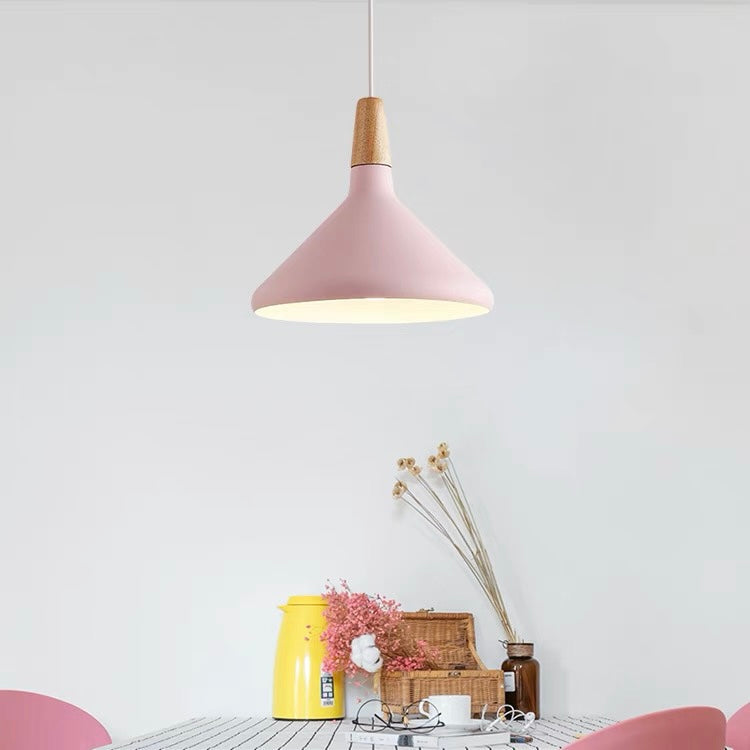 Nordic Macaron Pendant Light | Wooden Accent | Minimalist Charm | D7.09"-15.35" | Brick by Brick
