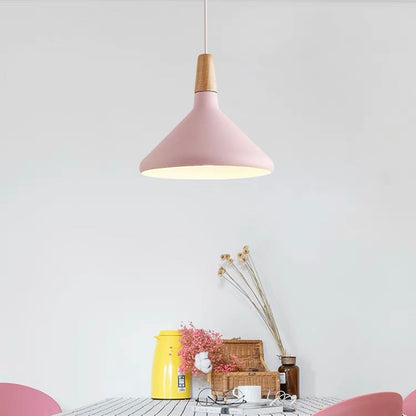 Nordic Macaron Pendant Light | Wooden Accent | Minimalist Charm | D7.09"-15.35" | Brick by Brick