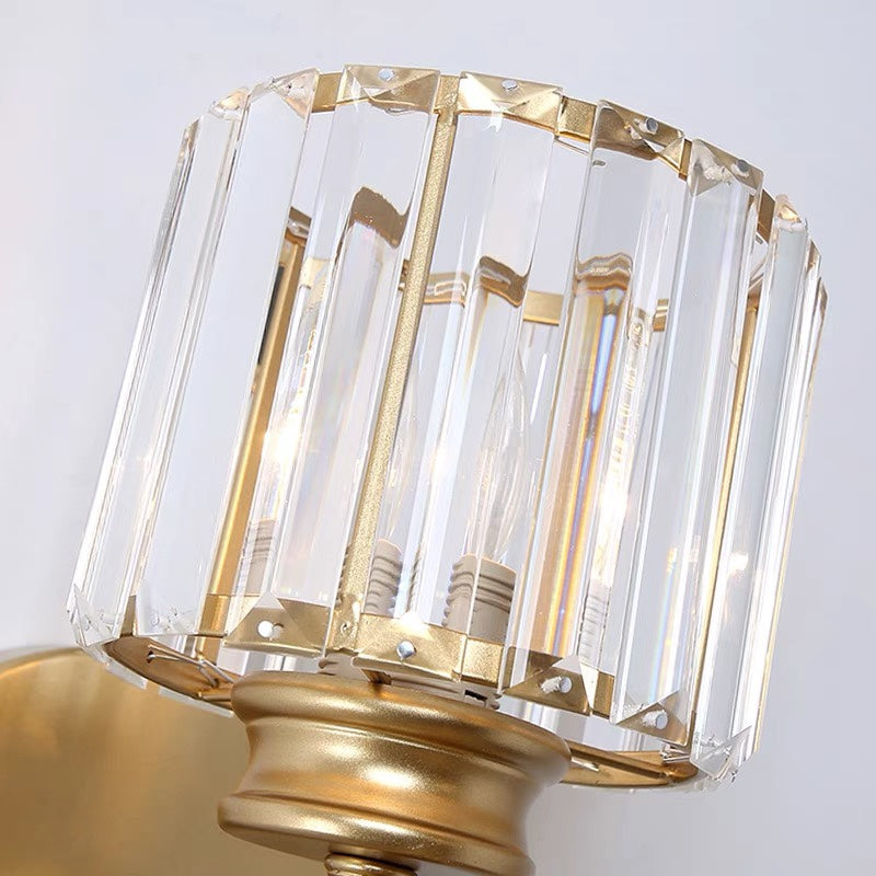 Crystal Hallway Wall Light | 5.9″×9.4″ | Iron‑Crystal Fixture | Hardwired | Brick by Brick