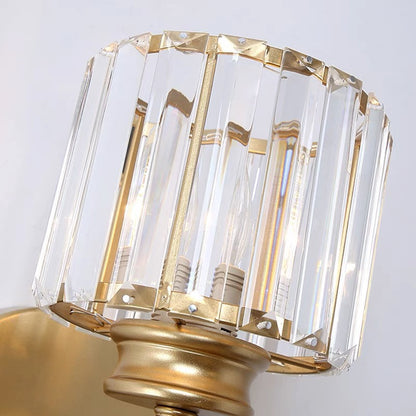 Crystal Hallway Wall Light | 5.9″×9.4″ | Iron‑Crystal Fixture | Hardwired | Brick by Brick