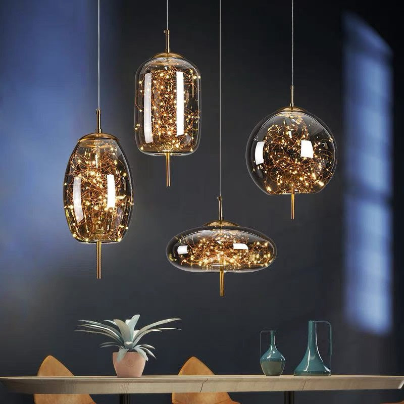 Nordic Pendant Light | Luxury LED Lighting | Modern Glass Pendant | Energy-Efficient Home Décor | Brick by Brick