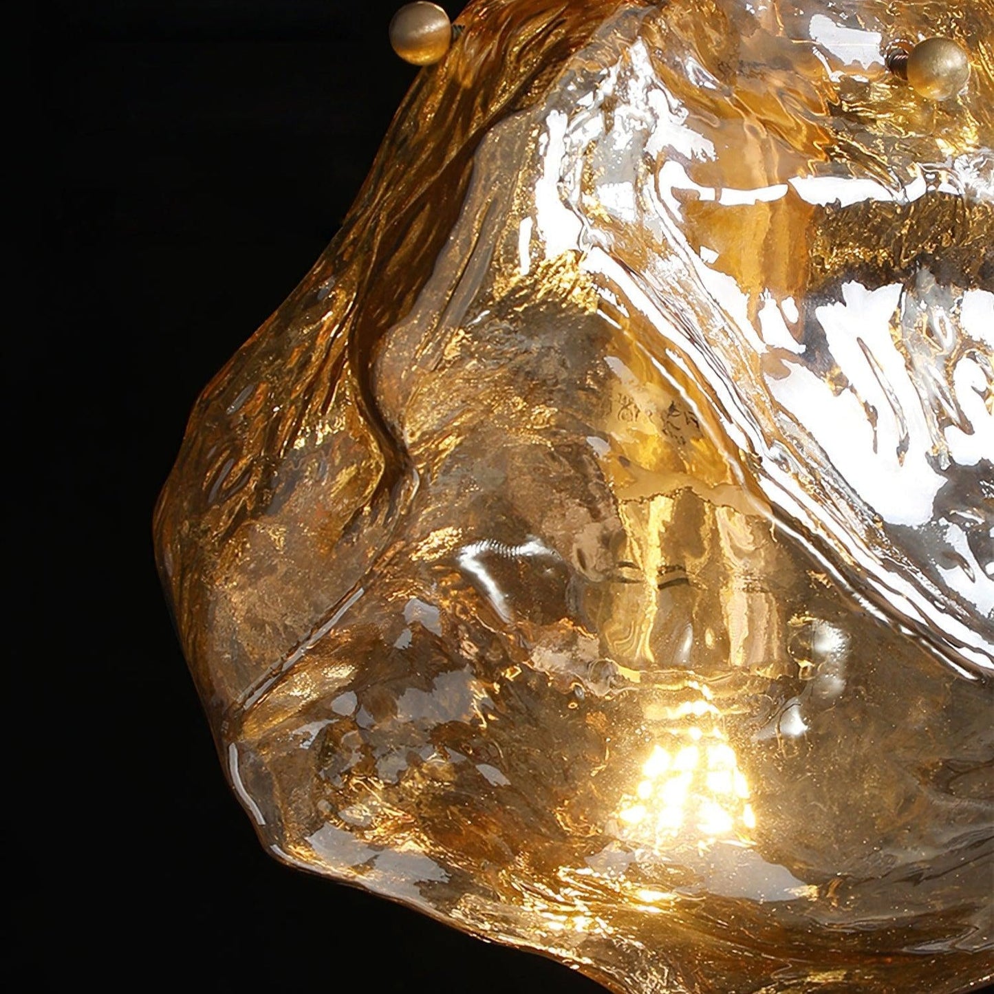 Ice Cube Glass Pendant | 7.1 - 23.6 in | Luxury Brass Hanging Light | Textured Glass Lamp | Contemporary Home Decor | Brick by Brick