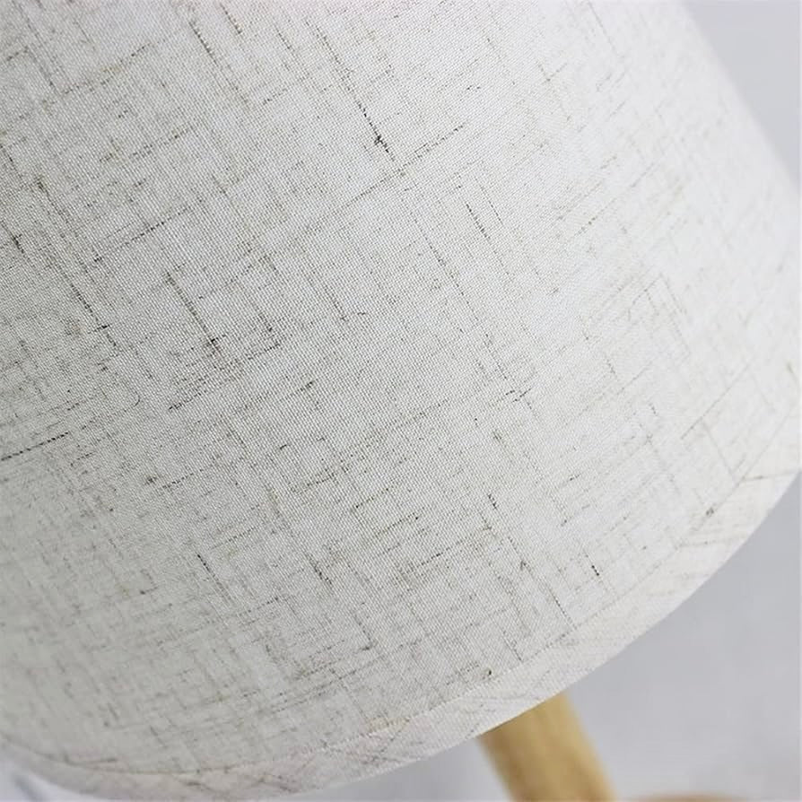 Cordless Table Lamp | USB Rechargeable | Linen Shade with Wooden Base | 10.6" Portable Ambient Light