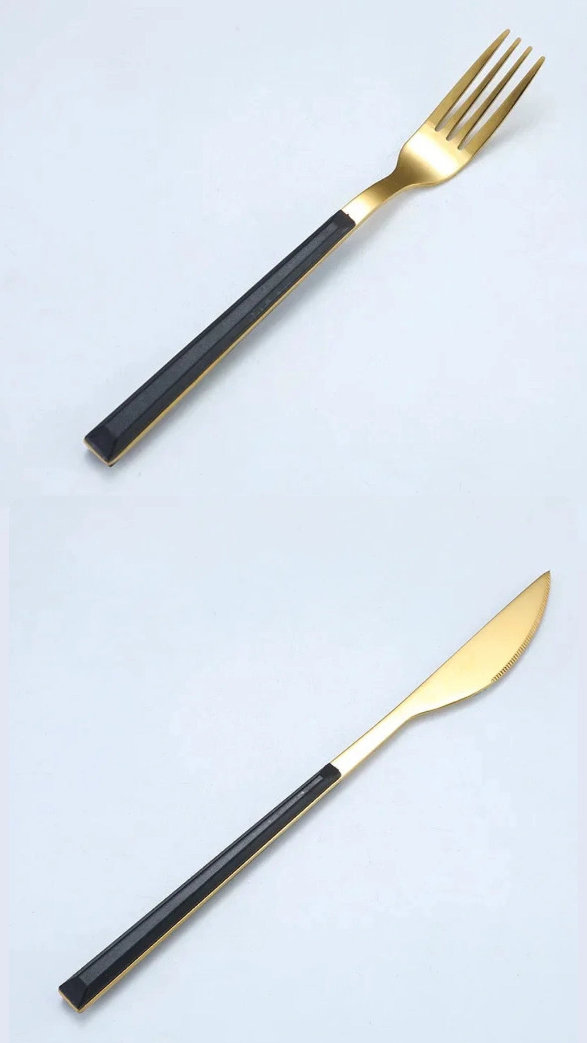 Katorari Cutlery Set | Elegant Dining Experience | Stainless Steel | Black Handles & High-Shine Finish | Brick by Brick London 4