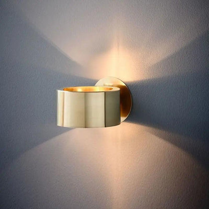 Modern Wall Lamp | 3.1 x 5.9 in | Metal & Glass Sconce | Gold or Black Finish | Brick by Brick