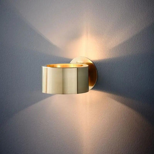 Modern Wall Lamp | 3.1 x 5.9 in | Metal & Glass Sconce | Gold or Black Finish | Brick by Brick