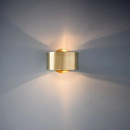 Modern Wall Lamp | 3.1 x 5.9 in | Metal & Glass Sconce | Gold or Black Finish | Brick by Brick