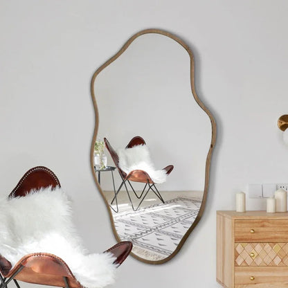 Kohana Large Wall Mirror | Organic Elegance Bathroom Mirror | Natural Wood Frame | 30 x 24 | Brick by Brick London 2