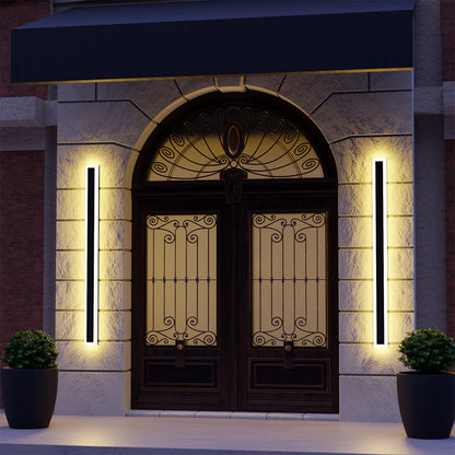 Linear Outdoor Wall Light | 3.1 x 11.8 - 78.7 in | Dark Steel Finish | Edge Modern Glow | Warm or Cool LED | Brick by Brick