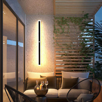Linear Outdoor Wall Light | 3.1 x 11.8 - 78.7 in | Dark Steel Finish | Edge Modern Glow | Warm or Cool LED | Brick by Brick
