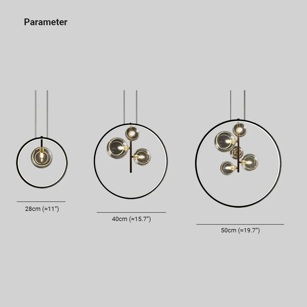 Valentina Glass Bubbles LED Pendant Light | Dia 11 - 19.7 in | Modern Design | Adjustable Cord | Brick by Brick