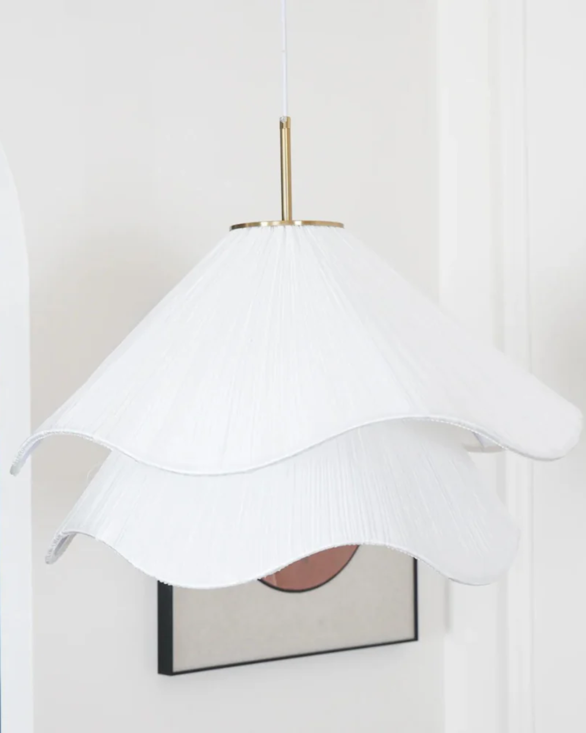 Soft Bloom Pendant Light | 16″–20″ Fabric Ceiling Lamp | Sculptural Ambience