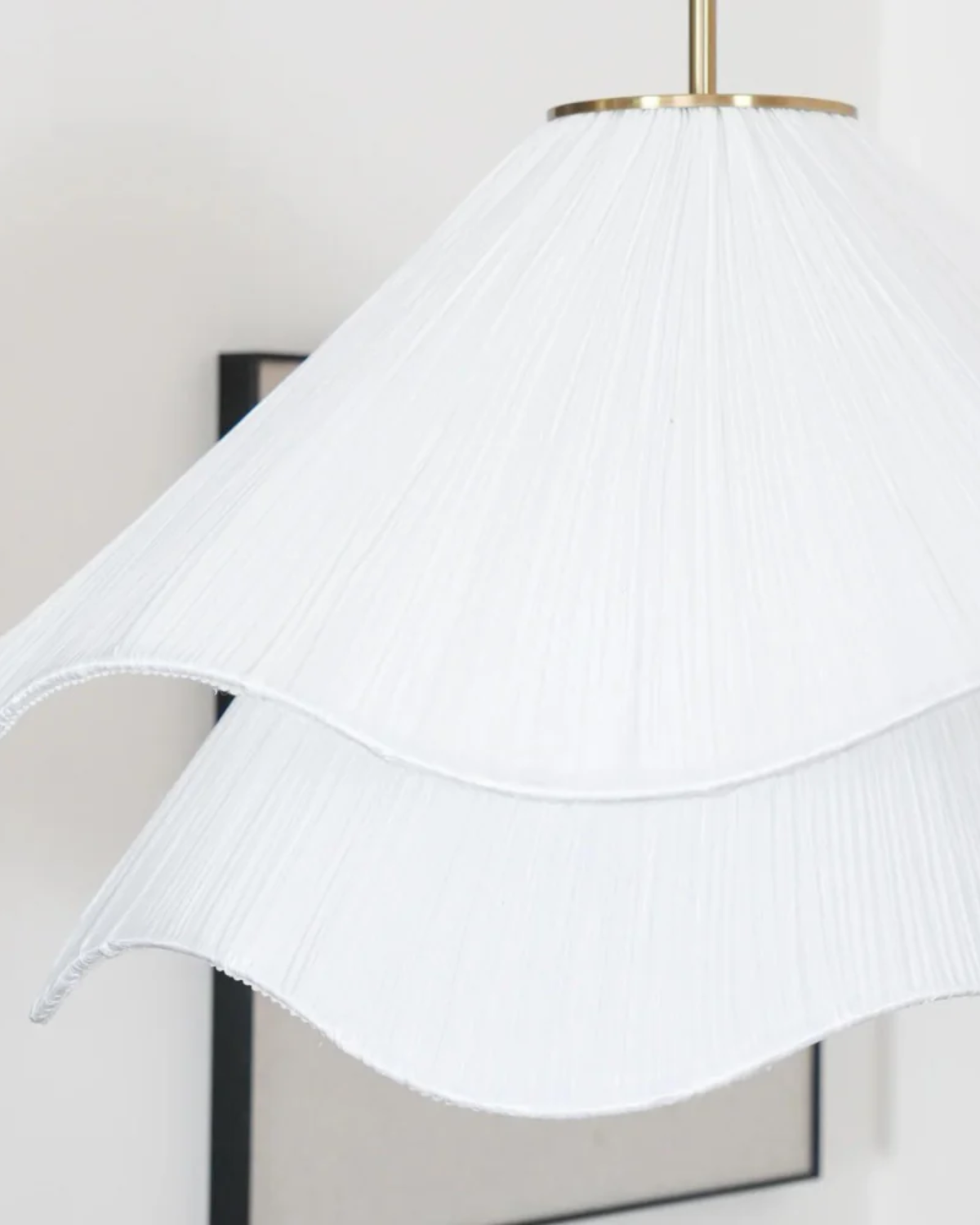 Soft Bloom Pendant Light | 16″–20″ Fabric Ceiling Lamp | Sculptural Ambience
