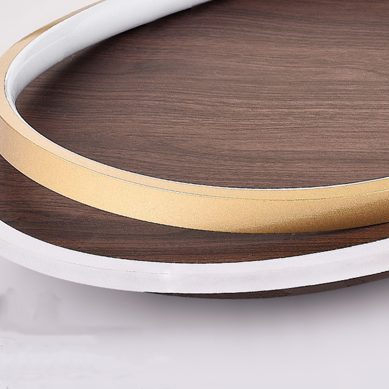 Modern Round Flush Mount Ceiling Light | 14.6 - 22.4 in x 3.5 - 3.9 in | Dimmable LED | Gold Metal & Acrylic | Brick by Brick