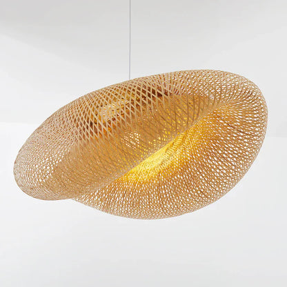 Bamboo Pendant Light | Dia 14 - 31 in | Woven Rattan Lamp | Natural Hanging Lighting | Brick by Brick
