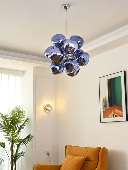 Cluster Glass Pendant Light | 23.6 - 33.5 in | Contemporary Blown Glass Cluster Pendant | Adjustable Hanging Feature | Brick by Brick