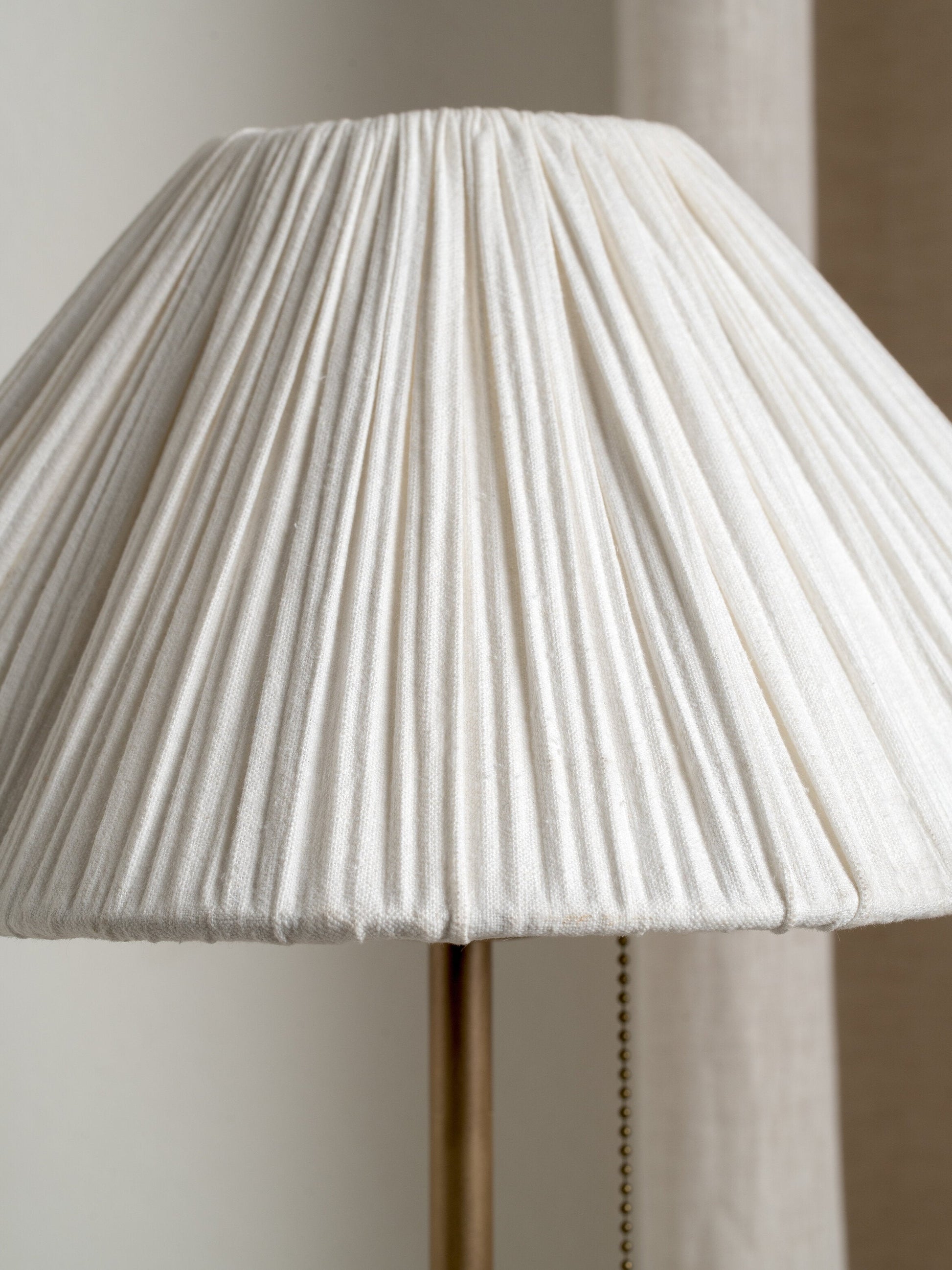 Lindi Table Lamp | Elegant Bedside Lamp | Aged Brass & Linen | 24 Height | Brick by Brick London 3