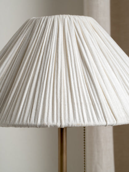 Lindi Table Lamp | Elegant Bedside Lamp | Aged Brass & Linen | 24 Height | Brick by Brick London 3