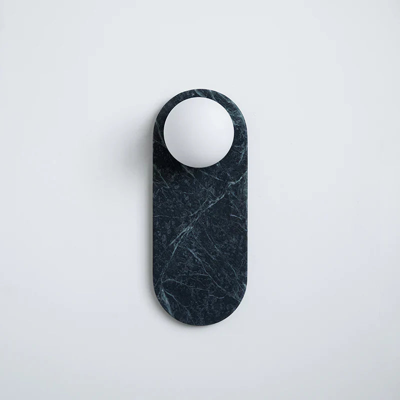 Minimalist Marble Glass Wall Lamp | 5.5 x 13.8 in Elegant Indoor Sconce | Brick by Brick
