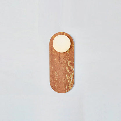 Minimalist Marble Glass Wall Lamp | 5.5 x 13.8 in Elegant Indoor Sconce | Brick by Brick