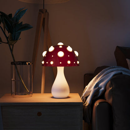 Retro Mushroom LED Table Lamp | Warm Ambient Glow | Corded or Cordless | Brick by Brick