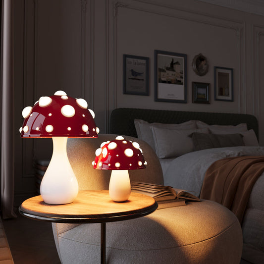 Retro Mushroom LED Table Lamp | Warm Ambient Glow | Corded or Cordless | Brick by Brick