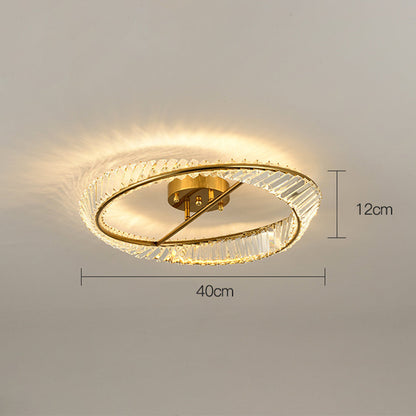 Crystal LED Round Ceiling Light | 15.8 or 19.69 in | Elegant Crystal and Stainless Steel Fixture | Soft Balanced Glow | Brick by Brick