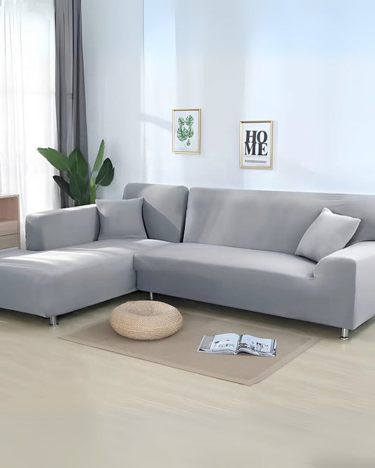 Elastic Sofa Slipcover | Corner, L-Shaped, U-Shaped | Soft Polyester Spandex | Durable Washable Cover | Brick by Brick