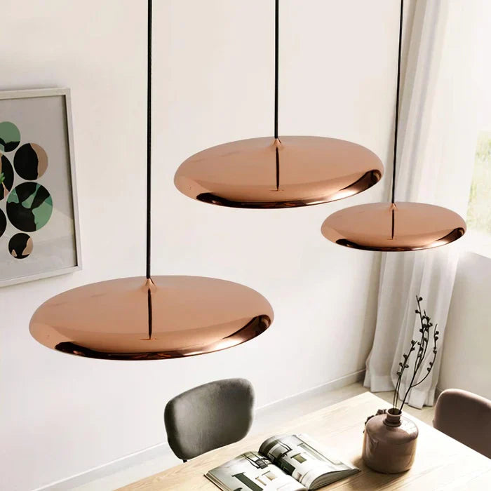 Cookie Pendant Light | 9.8 or 15.7 x 2.5 in | Modern Metal & Acrylic | LED Ceiling Lamp | Brick by Brick
