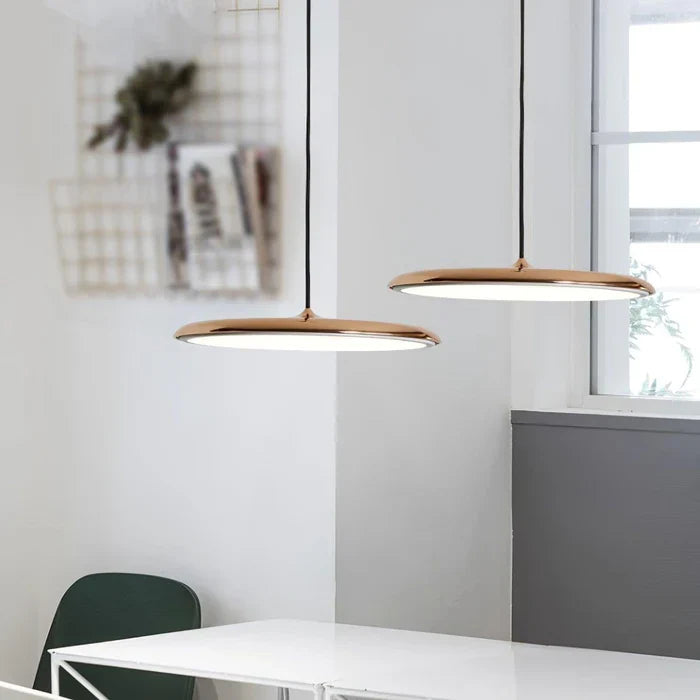 Cookie Pendant Light | 9.8 or 15.7 x 2.5 in | Modern Metal & Acrylic | LED Ceiling Lamp | Brick by Brick