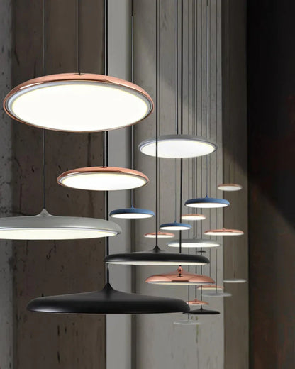 Cookie Pendant Light | 9.8 or 15.7 x 2.5 in | Modern Metal & Acrylic | LED Ceiling Lamp | Brick by Brick