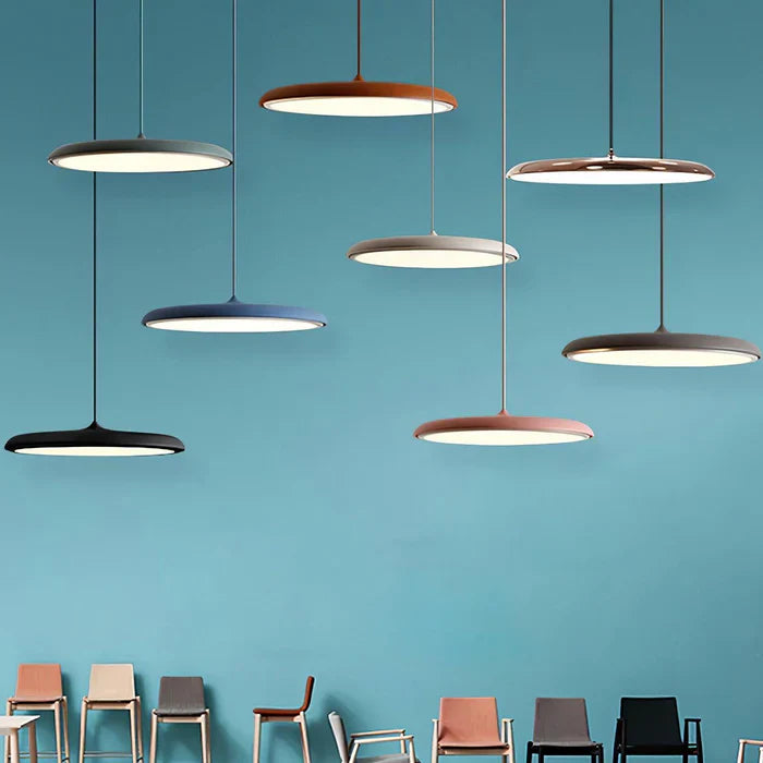 Cookie Pendant Light | 9.8 or 15.7 x 2.5 in | Modern Metal & Acrylic | LED Ceiling Lamp | Brick by Brick