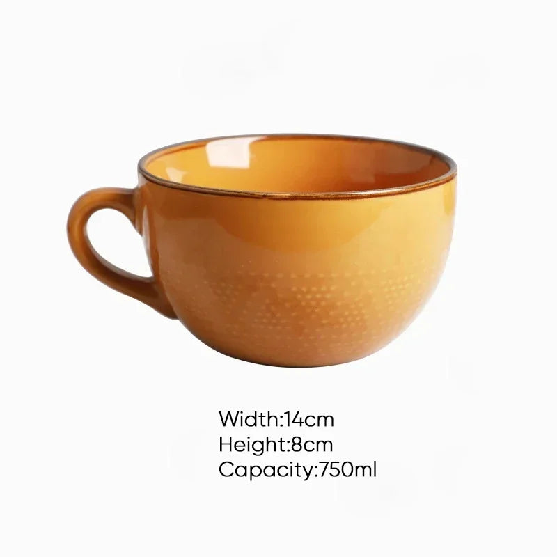 Magu Stoneware Mug | 12 oz Coffee Mug | Earthy Tones with Gold Rim | Durable Kitchen Accessory | Brick by Brick London 0